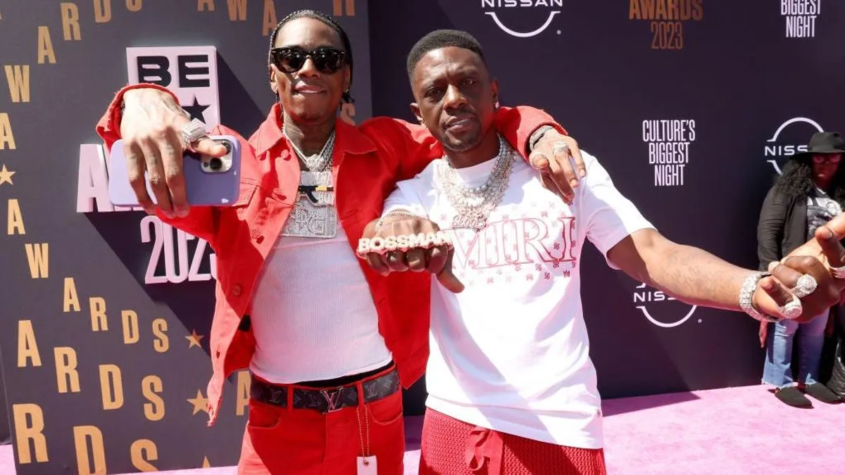 Boosie Badazz Hits the BET Awards in a 490 Amiri Emblem Tee The