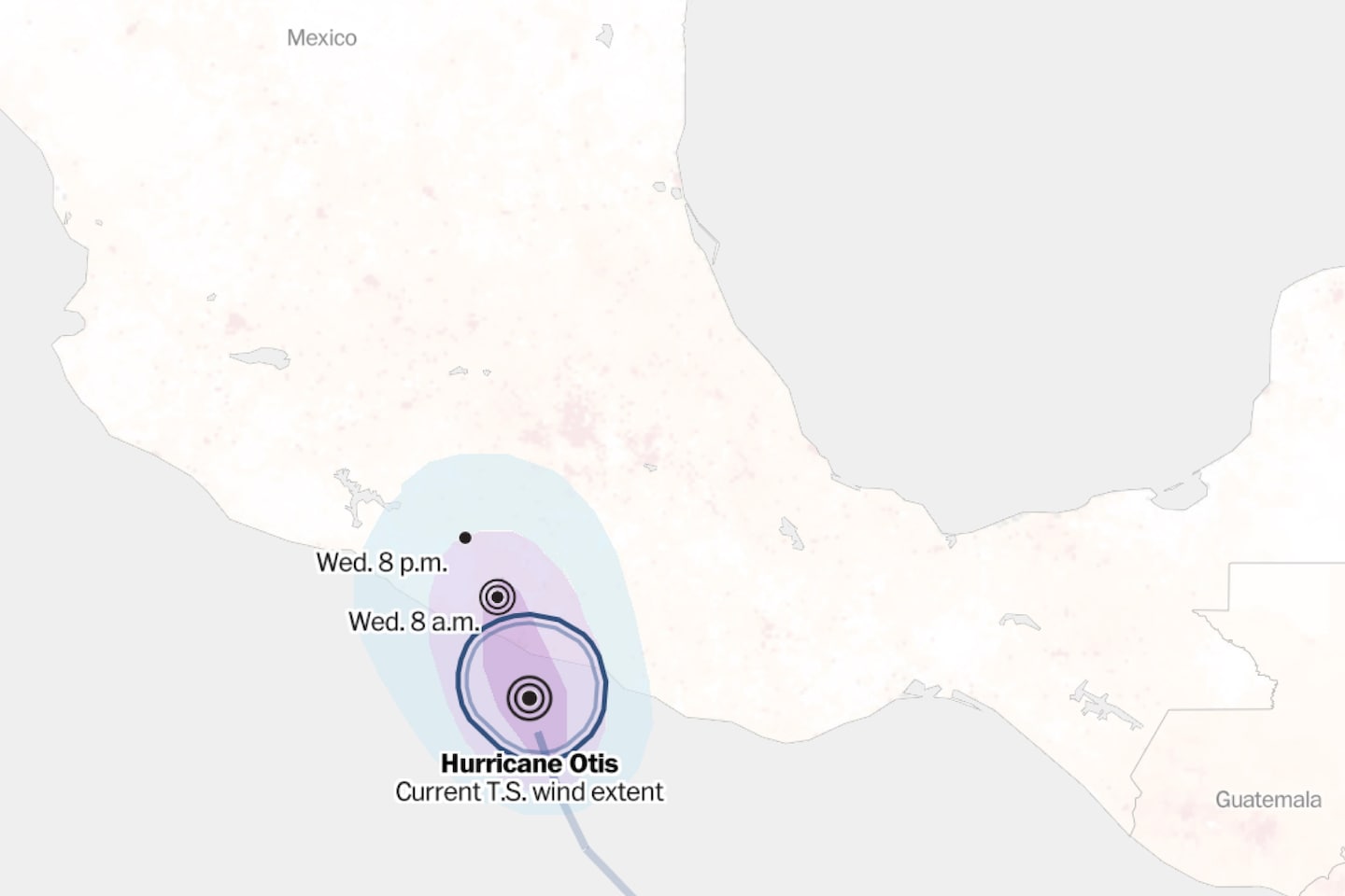 Hurricane Otis path tracker Predictions, forecasts and maps The