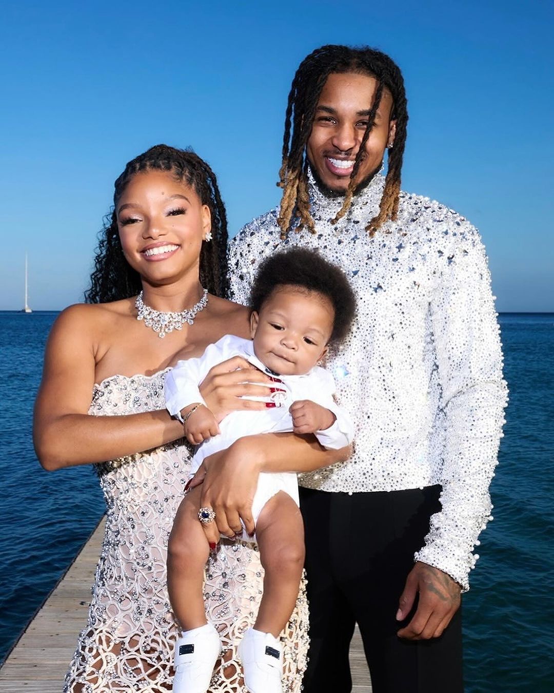 Halle Bailey and DDG Debut Baby Halo in Full Dolce & Gabbana Looks on Vacation in Italy